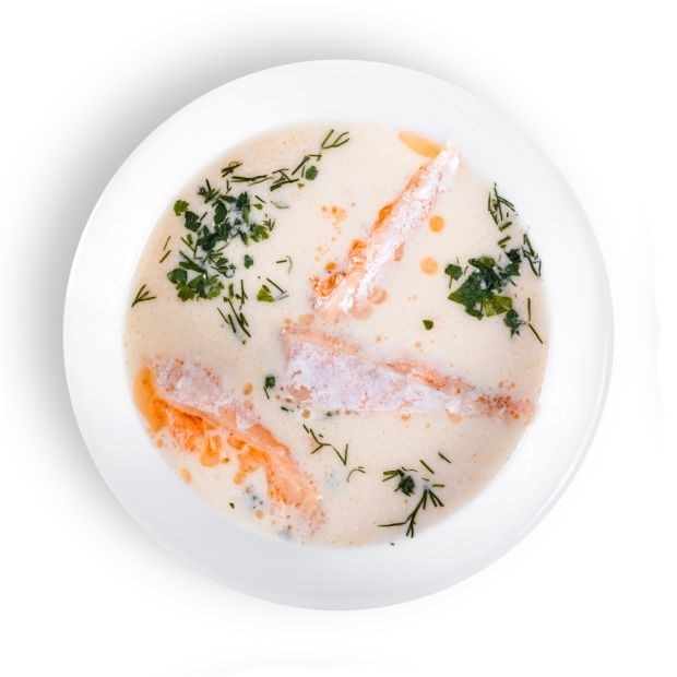 Сливочный суп с лососем 20891